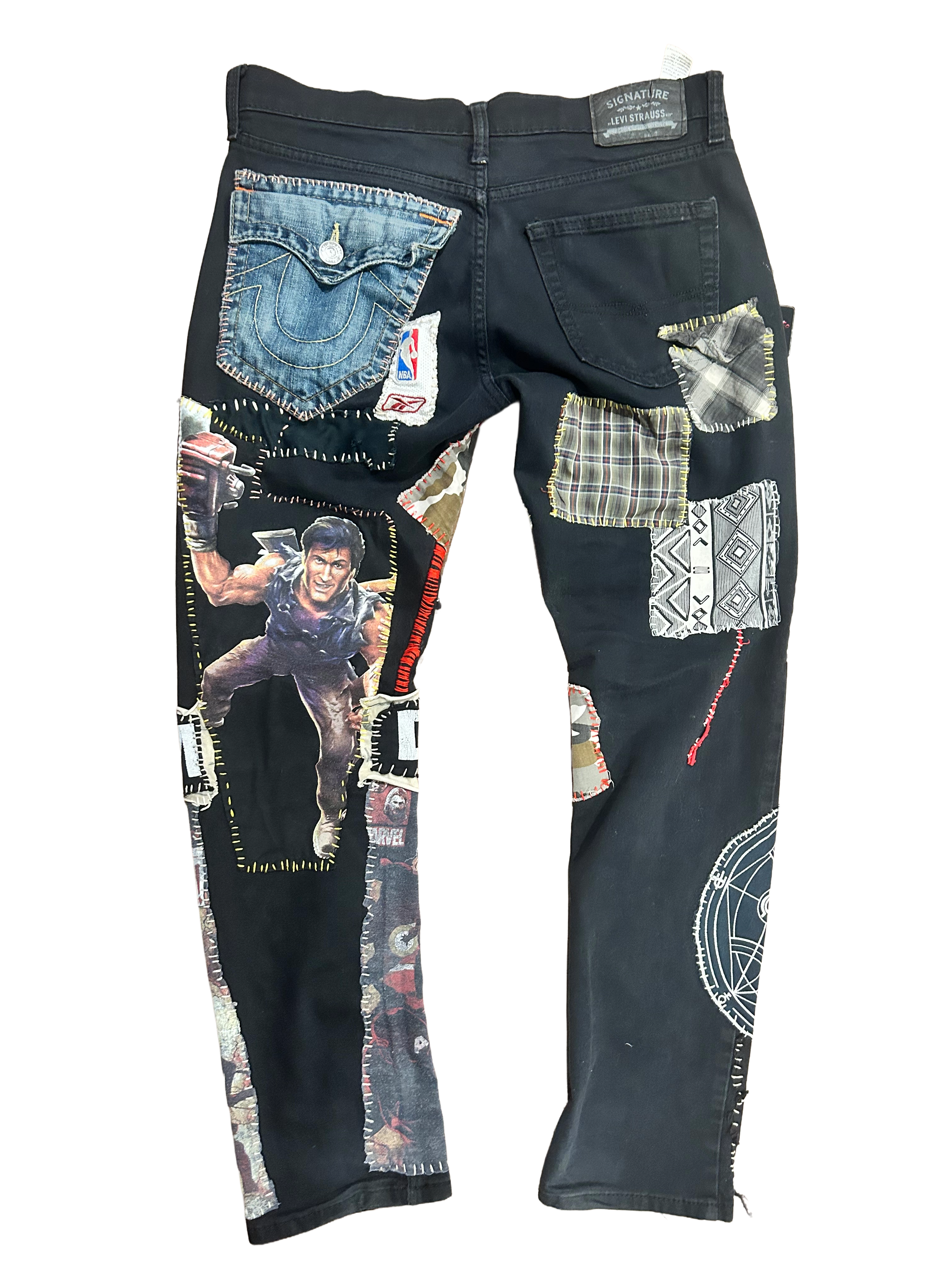 1of1 WEARDOZ 2019 PATCHWORK LEVIS DENIM W32 L30