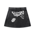 WEARDOZ Women's Mineral Wash Mini Skirt