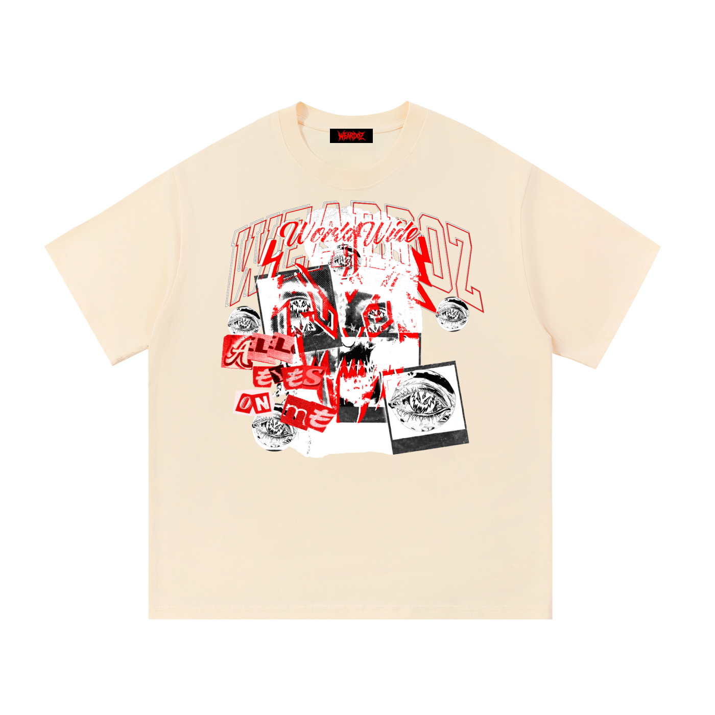 WEARDOZ “ALL EYES ON ME ” Essential Cotton T-Shirt