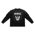 WEARDOZ Sunfade Hand-Frayed Faux Two-Piece T-Shirt