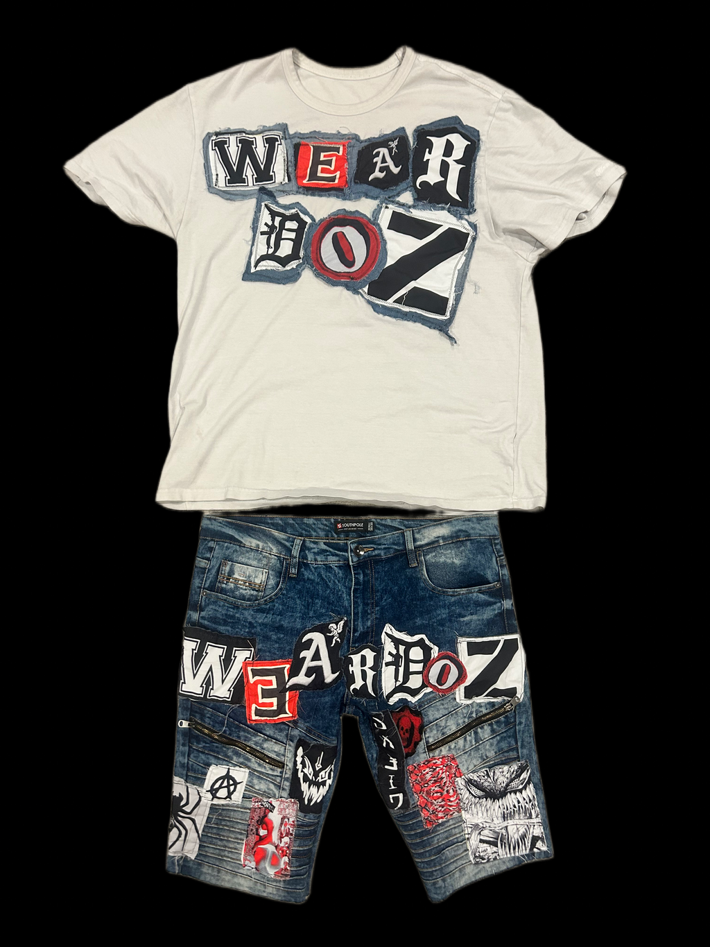 WEARDOZ SUMMER SET 38W SHORTS, Xxl Tee