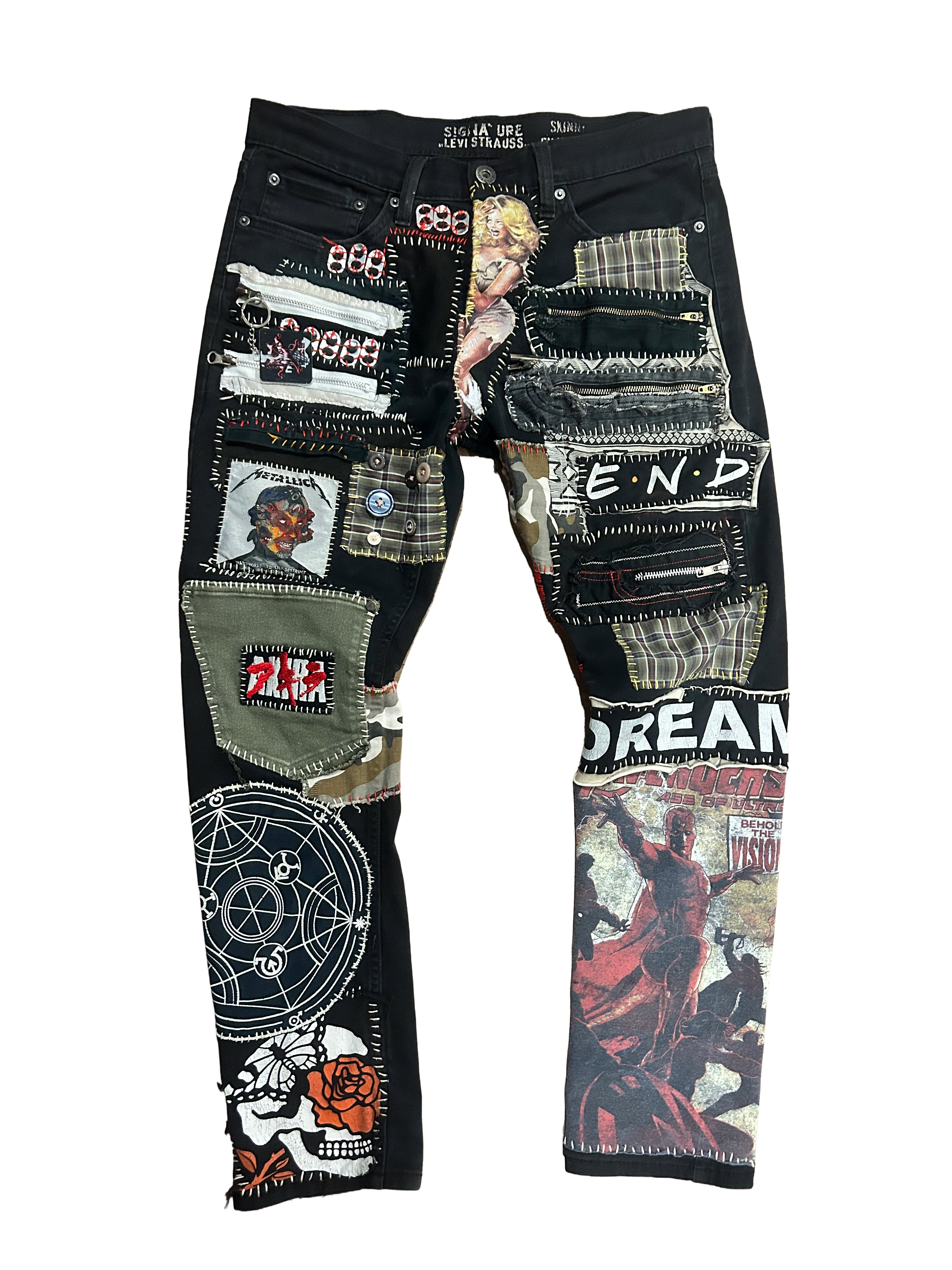 1of1 WEARDOZ 2019 PATCHWORK LEVIS DENIM W32 L30
