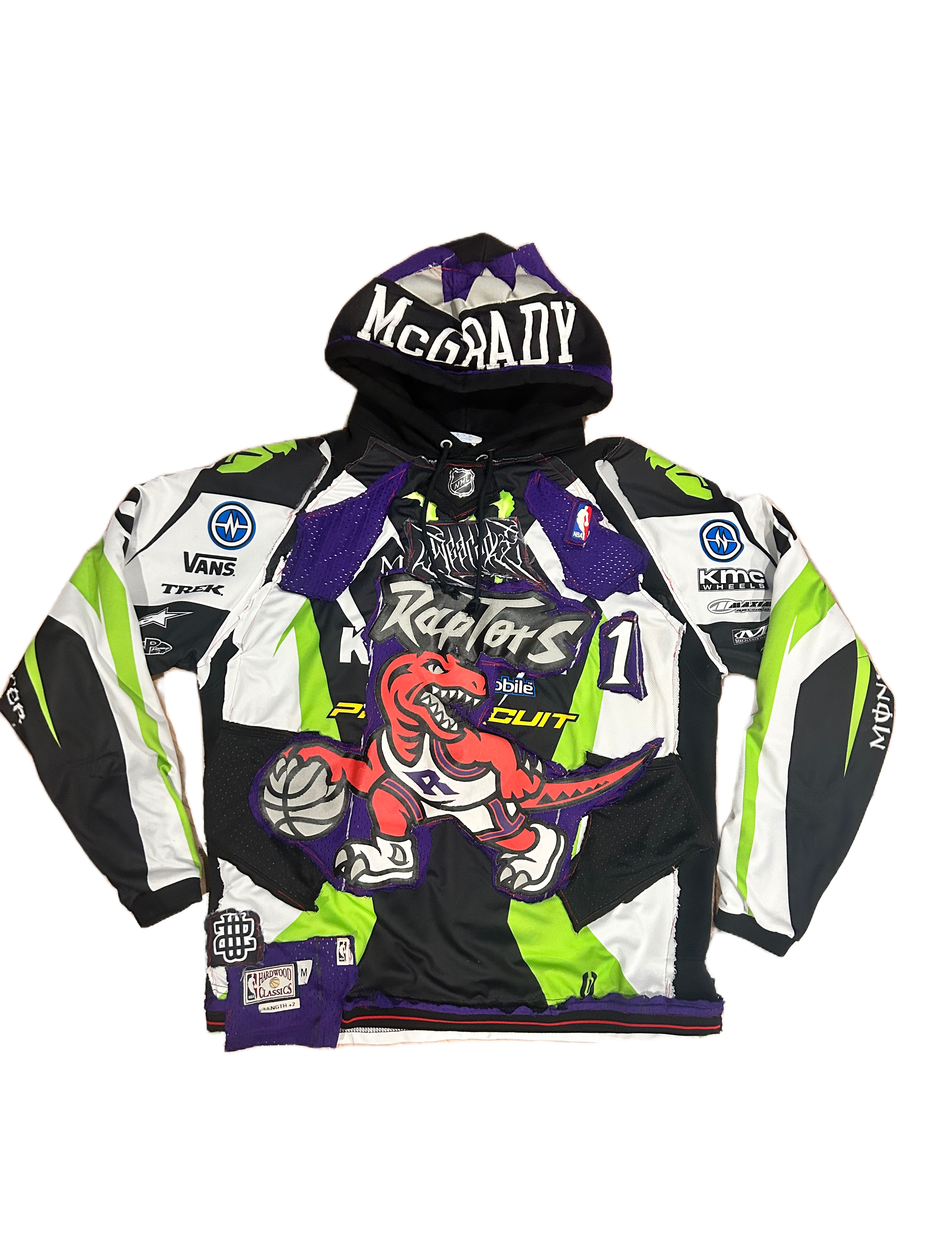 1of1 WEARDOZ RAPTORS MONSTER JERSEY HOODIE (XL)