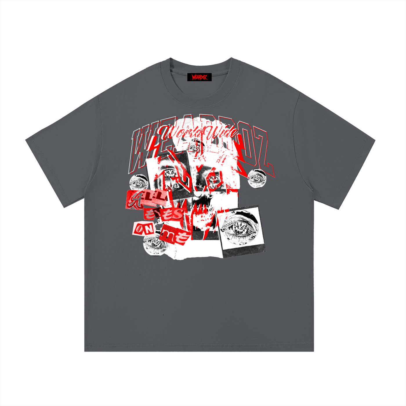 WEARDOZ “ALL EYES ON ME ” Essential Cotton T-Shirt