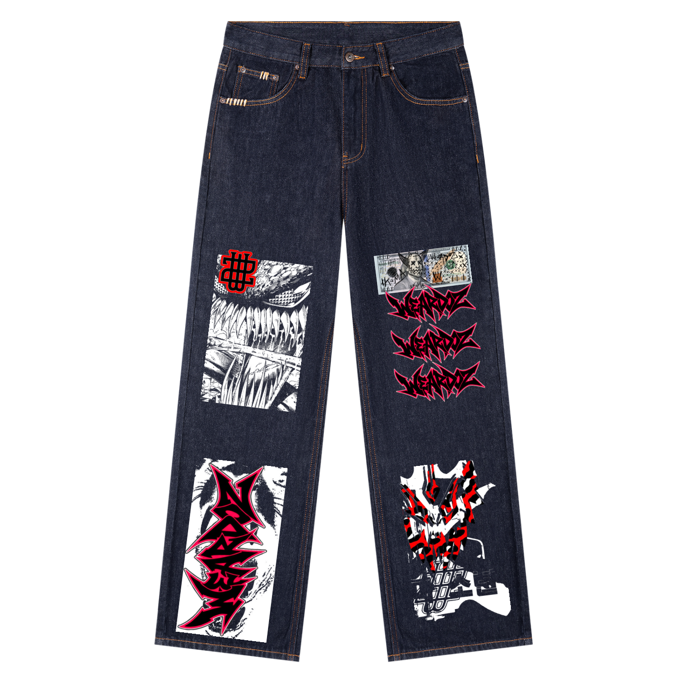 WEARDOZ Heavyweight Straight Leg Denim Jeans