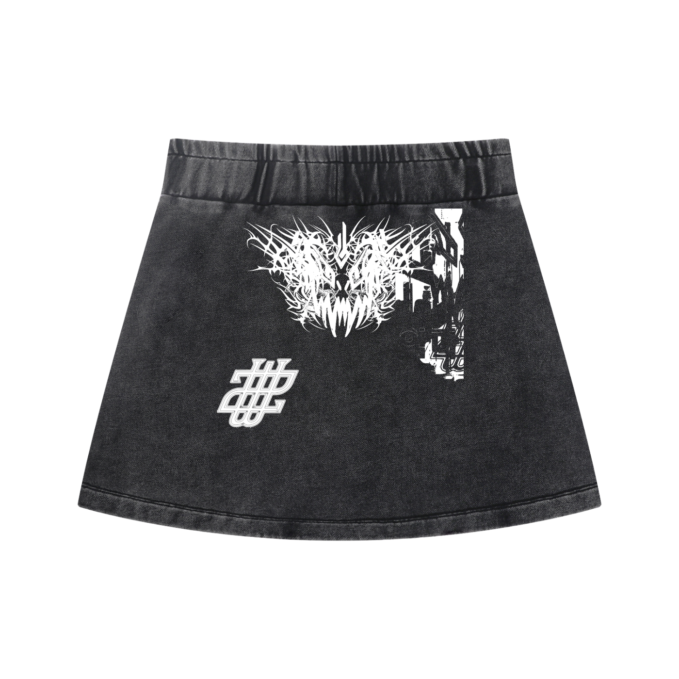 WEARDOZ Women's Mineral Wash Mini Skirt
