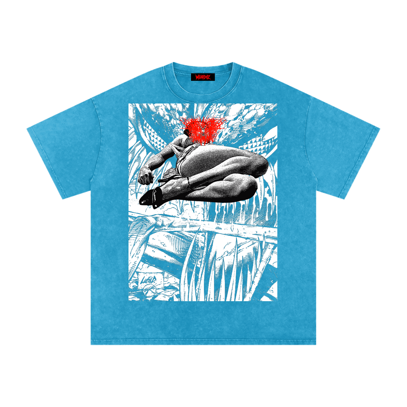 WEARDOZ Snow Washed Oversized Cotton T-Shirt