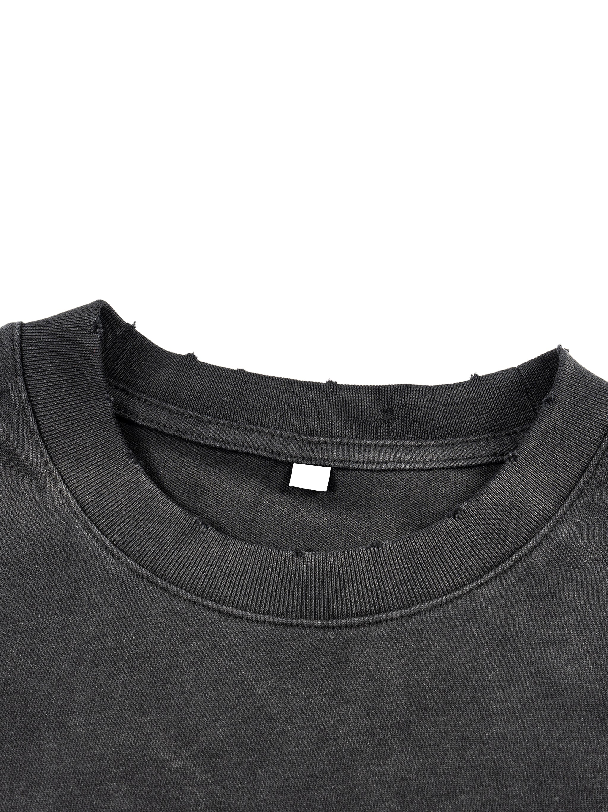 WEARDOZ Sunfade Hand-Frayed Faux Two-Piece T-Shirt